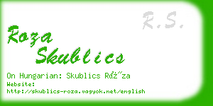 roza skublics business card